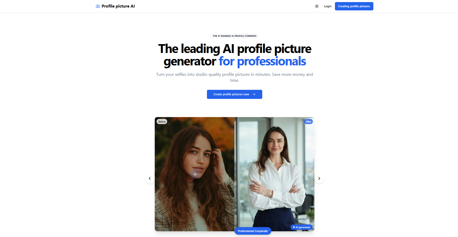 AI SaaS - profilkep screenshot