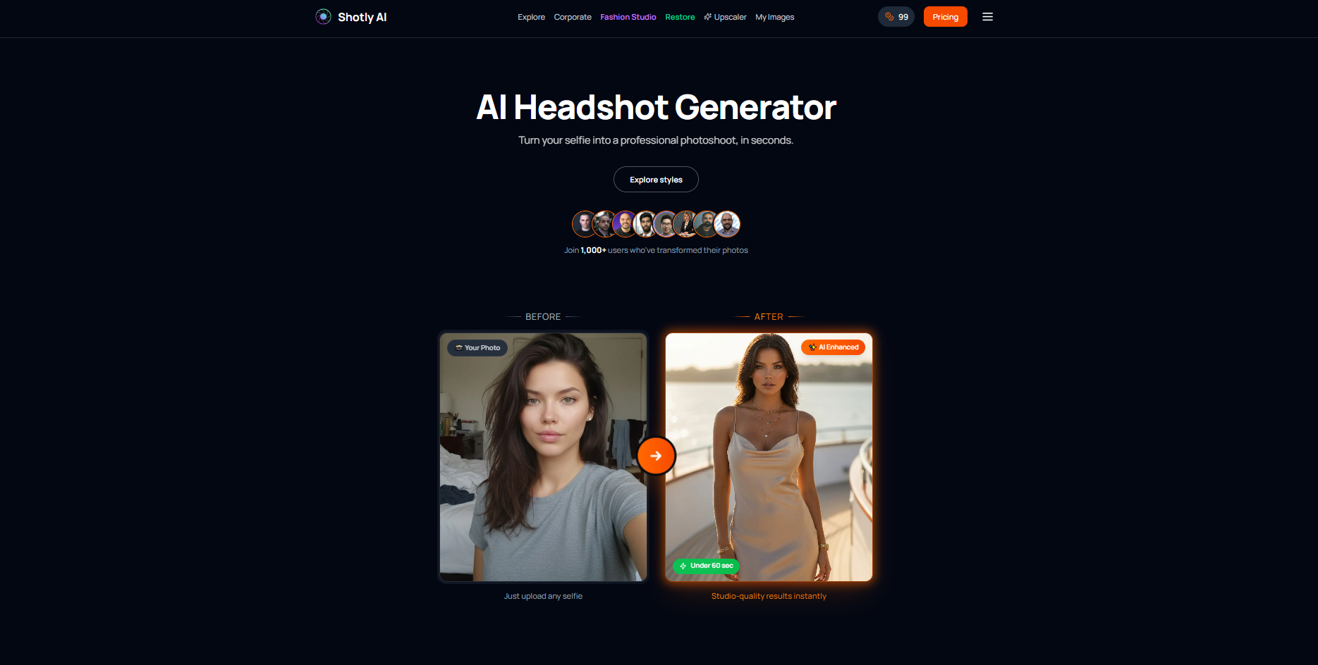 AI SaaS - Shotly AI (300+ users) screenshot